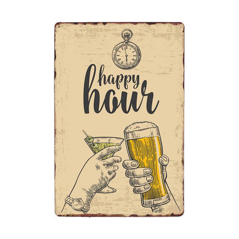Beer Vintage Metal Tin Sign Chic Home Bar Cafe Poster Wall Decor Art Plaque Pub Tavern Retro Decorative Plates 20*30 CM