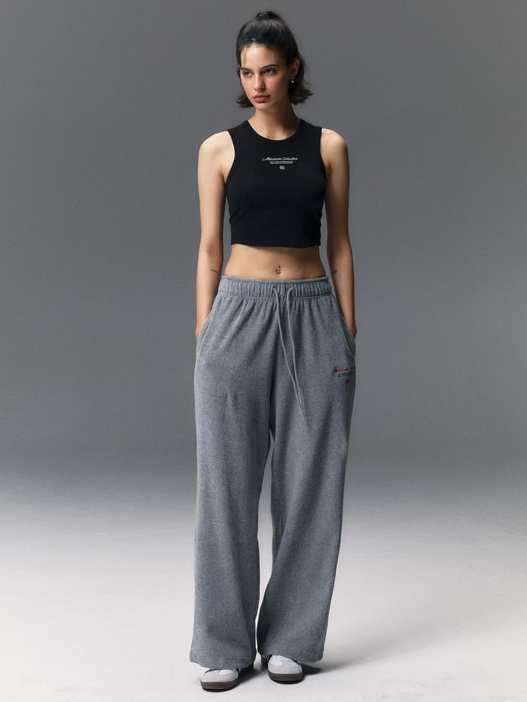 Bidebeul Classic Logo Two-Way Terry Pants - Melange Gray