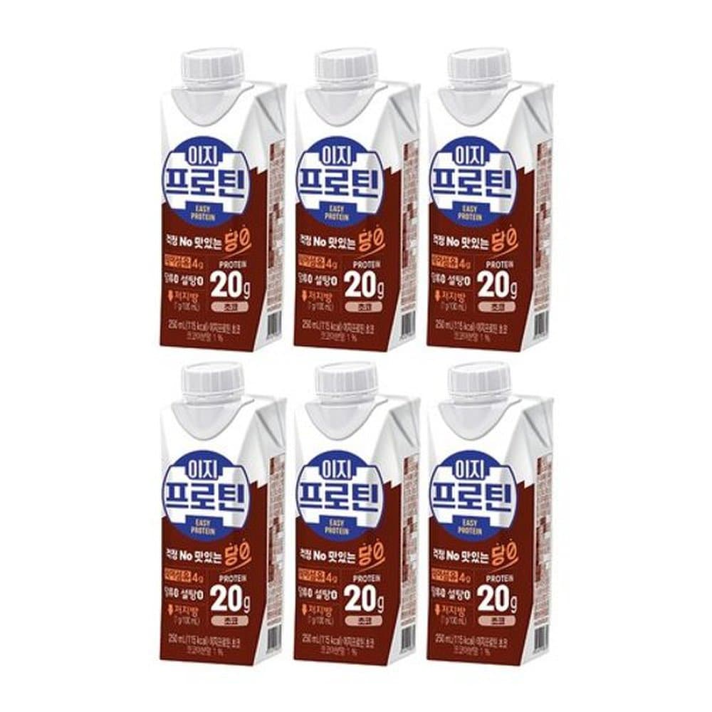 EASY PROTEIN Zero Sugar Chocolate Drink 250ml X6