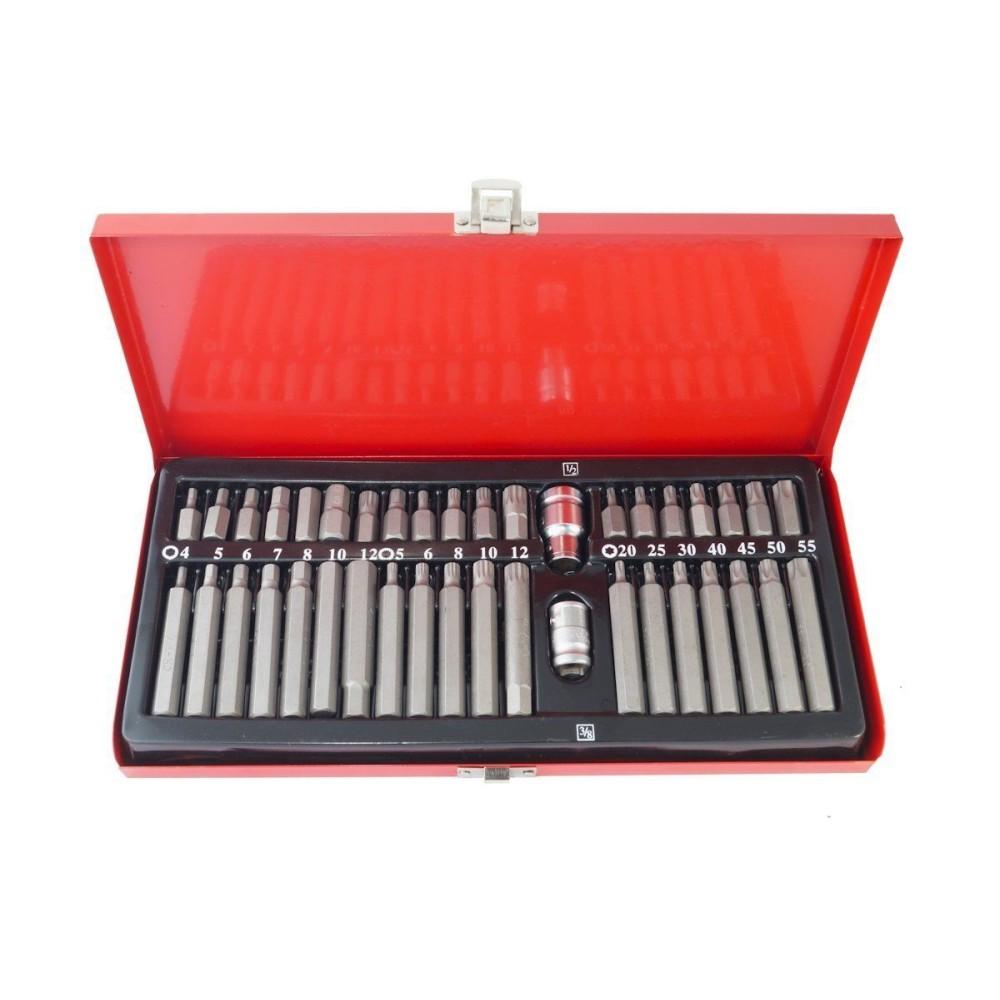 SET DI CHIAVI A BUSSOLA TORX MASCHIO FEMMINA INSERTI 34 PEZZI CHROME - Foto 6