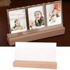 3 In 1 LED Light Photo Frame Wooden Base Photo Holder Tabletop Photo Display Rack  Instant Film