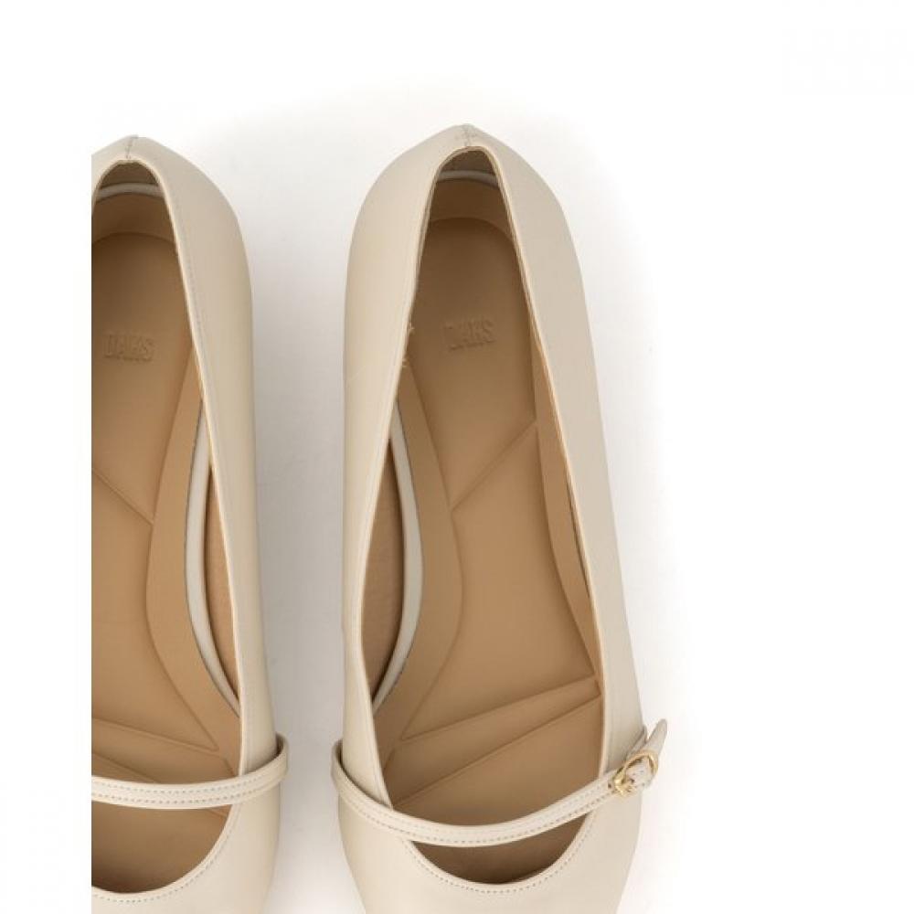 DakS Women S 2cm Flat ShoeS Ivory Dlf308
