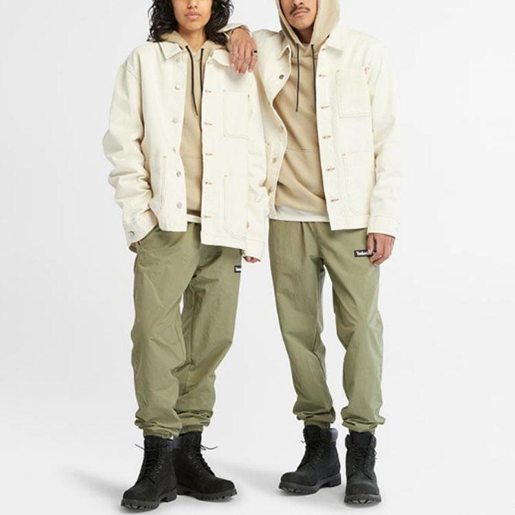 Timberland Solid Color Button Down Jacket Unisex Jackets A6QNS-CR3