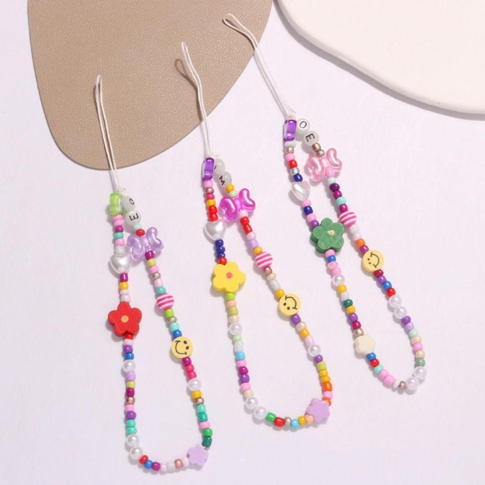 

Colour Mixture Mobile Phone Lanyard Plastic Backpack Pendant Mobile Phone Decoration Style A