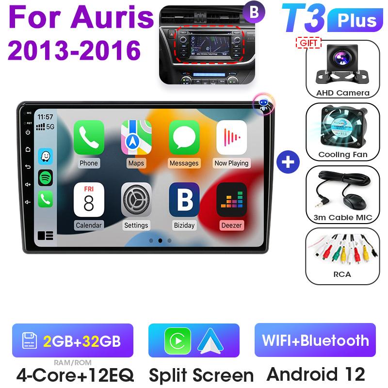 Android 12 Car Radio For Toyota Auris 2013 2014 2015 2016 2017 2018 2 Din GPS Carplay Auto intelligent Systems Smart Autoradio