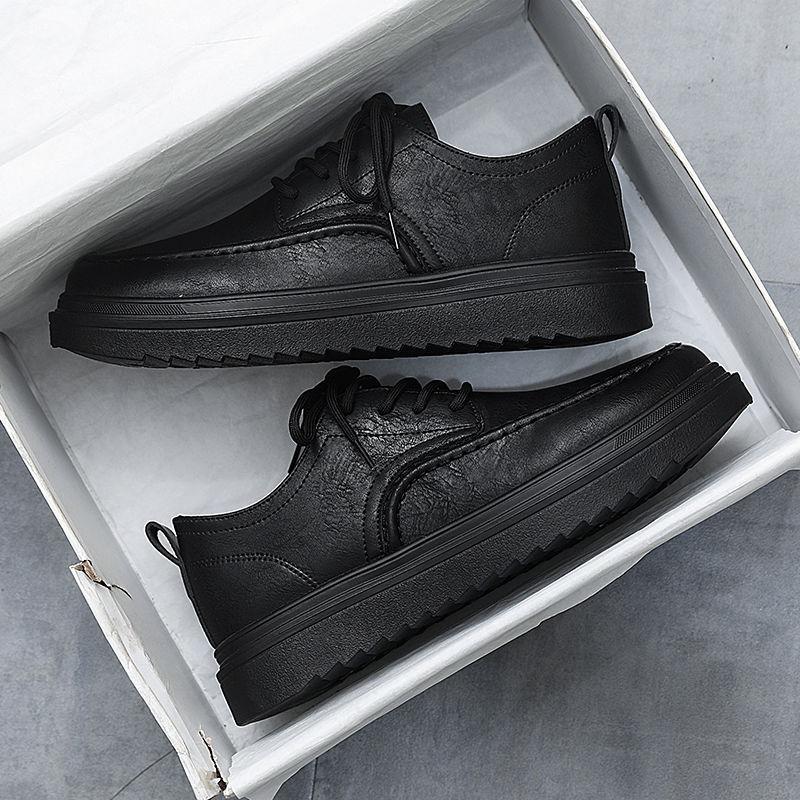 Kožené boty pro muže Business Platforma Pánské Ležérní Brogue Boty Černé Společenské Silná Podrážka 2025 Trend Luxusní Výprodej Legitimní Léto