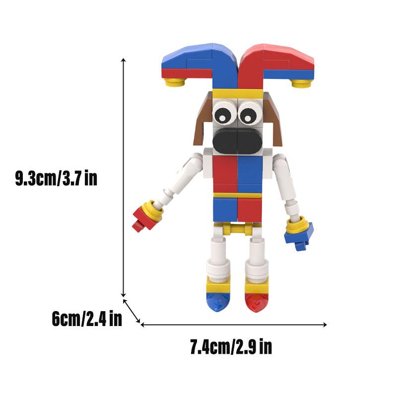 Amazing The Digital Circus Pomni Jax Building Block Figure Model Kids Diy Toy