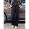 Multi-pocket American Overalls Men's Spring and Autumn Belt Design Sense Ruffian Handsome High-end Pants High Street Loose Straight-leg Pants