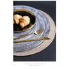 Round Table Mat Woven Ramie Placemats Anti Slip Dining Table Mats Non-Slip Tableware Bowl Pads Kitchen Drink Cup Coasters