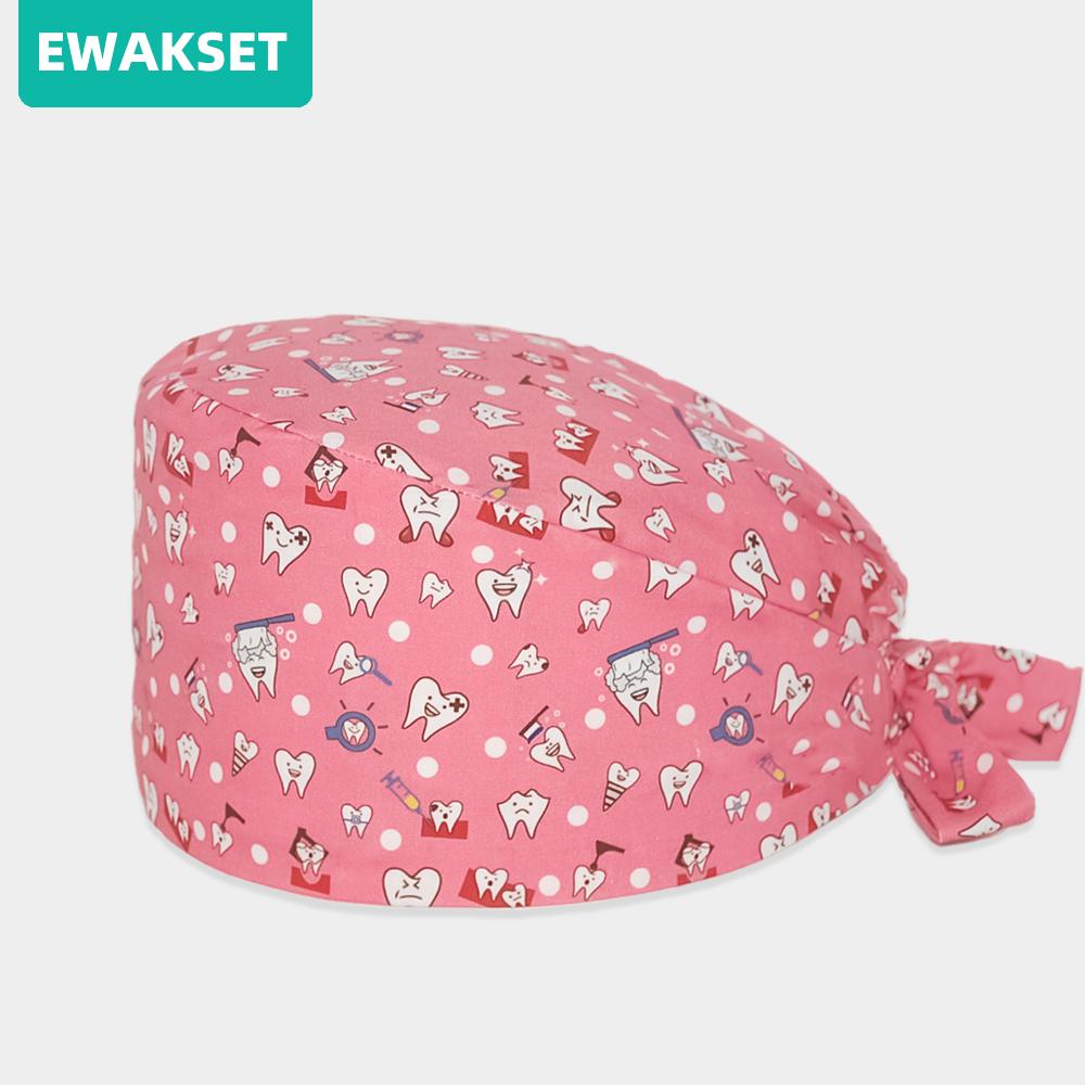 Dental Clinic Scrubs Caps with Sweatband Dentist Work Scrubs Beauty Work Hats Lab Nursing Scrubs Cap Gorro Enfermera