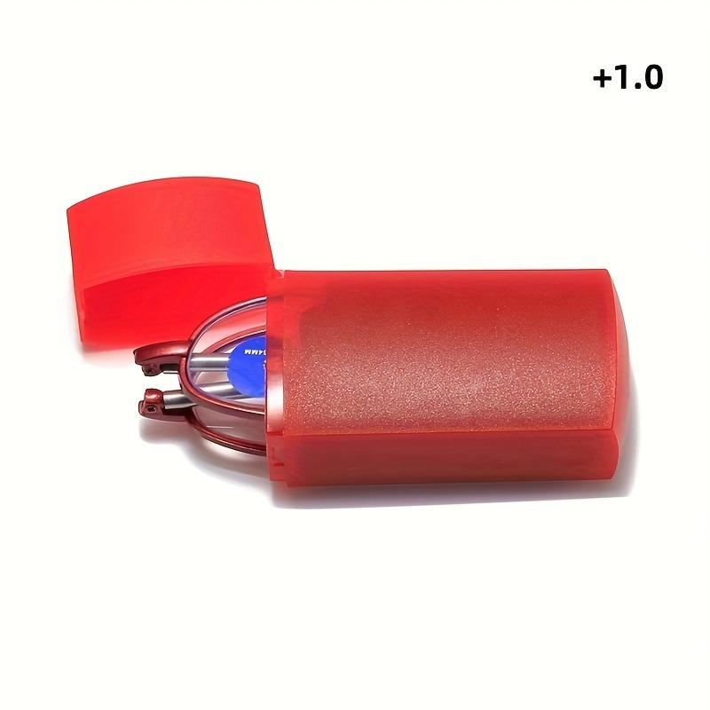 2 Pairs of Fashionable Foldable Reading Glasses Compact Design and Lightweight Box Portable and Foldable Reading Glasses