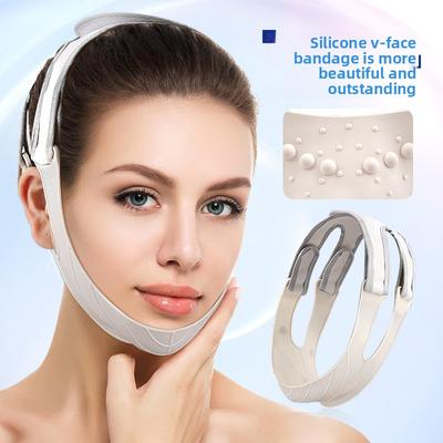 Removable Non-slip Silicone Mask Freely Adjustable Pressurized V-face Strap Lift Double Chin Massage Face Bandage