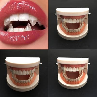 Halloween Vampire Teeth Environmentally Resin A Pair Horror Denture Props With Tooth Gel Easy Mount Cosplay Props Decor