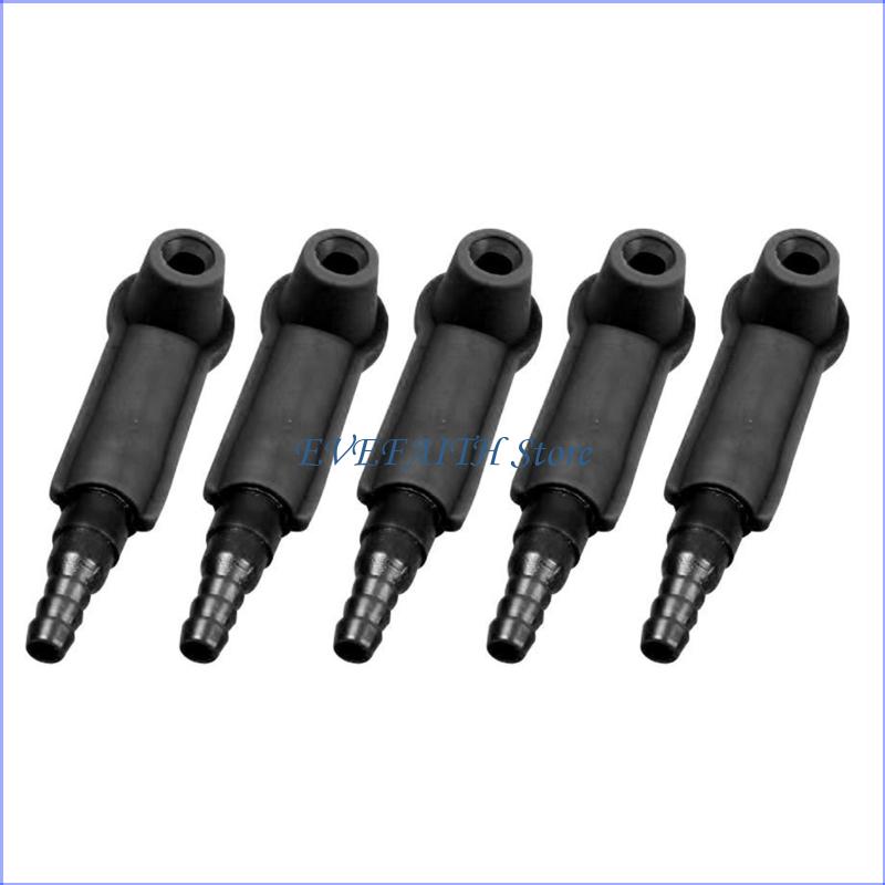 

124B 5Pcs Brake Fluid Bleeder Universal Auto Adapter Suitable for Efficient Brake Fluid Replacement With Leakproof Design чёрный