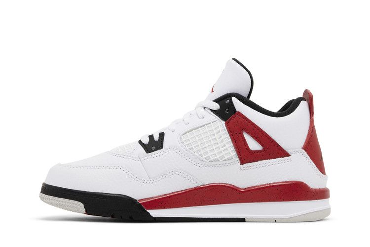 Kids' Sneakers Nike Jordan 4 Retro Red Cement (PS) White/Fire Red/Black/Neutral Grey