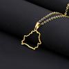 Stainless Steel Belorussia Map Pendant Necklace Belorussia Jewelry With Chain