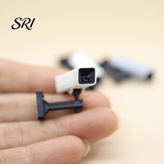 Small Scale Surveillance Prop Mini CCTV Camera 1:12 Miniature Model Realistic Home Security Decor Dollhouse Accessories for Garage Scene Display