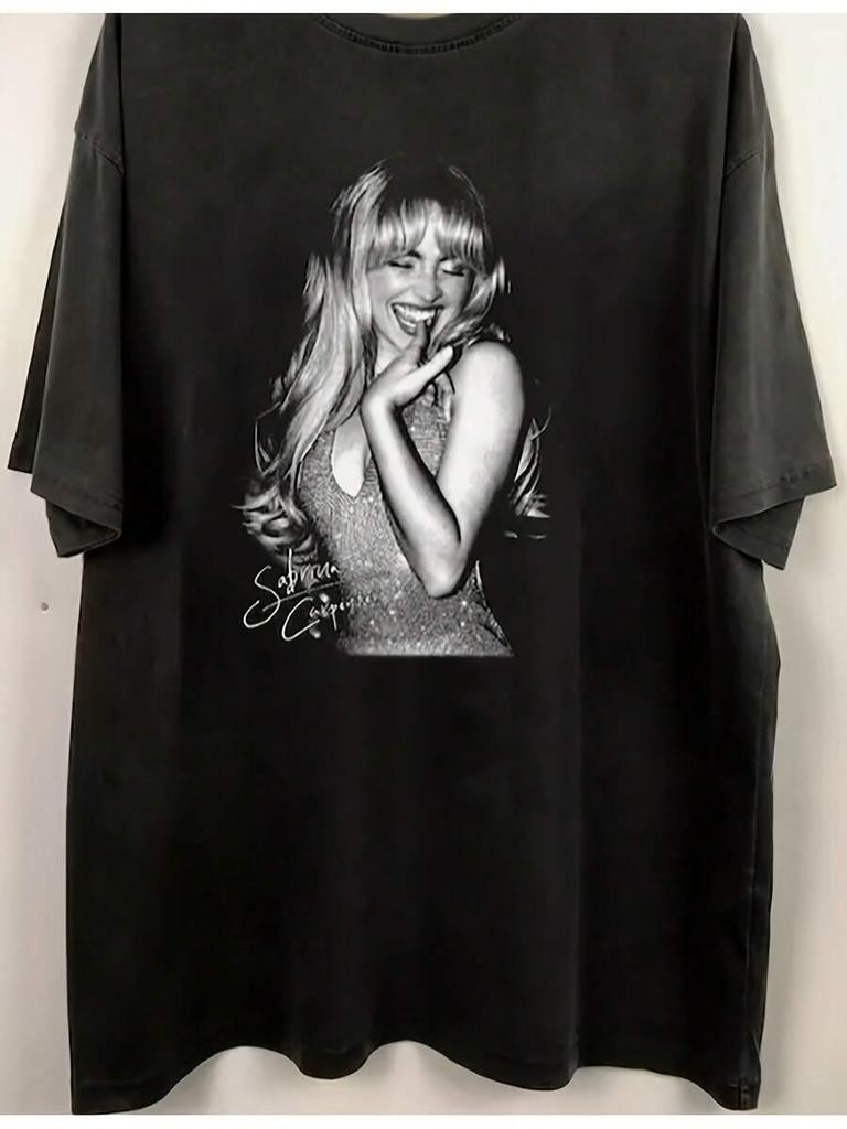 Camiseta Unisex, Camiseta del Tour de Sabrina Casual para Exteriores Suave y Cómoda