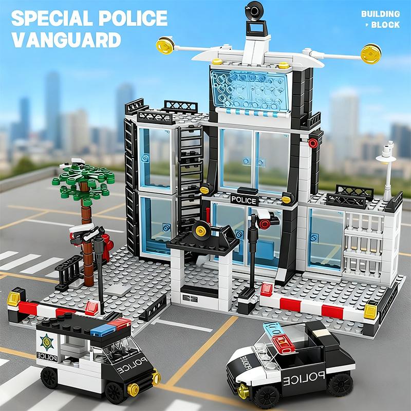 City-Area Assembly High-Standard Building-Bricks Police Space Facility Premium-Quality Building-Bricks First-Class Assembly Premium-Quality