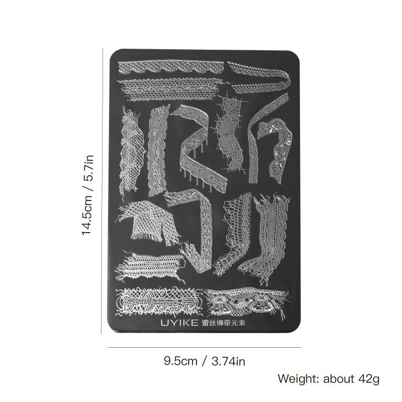 Lace Ribbon Nail Art Transfer Plate Technician Recommended DIY Press-on Nails Tool