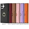 Leather Case For Samsung Galaxy S25 Edge S24 Ultra S23 Ultra S22 Plus S21 FE A54 A14 A53 A13 Ring Holder Cards Solt Phone Cover