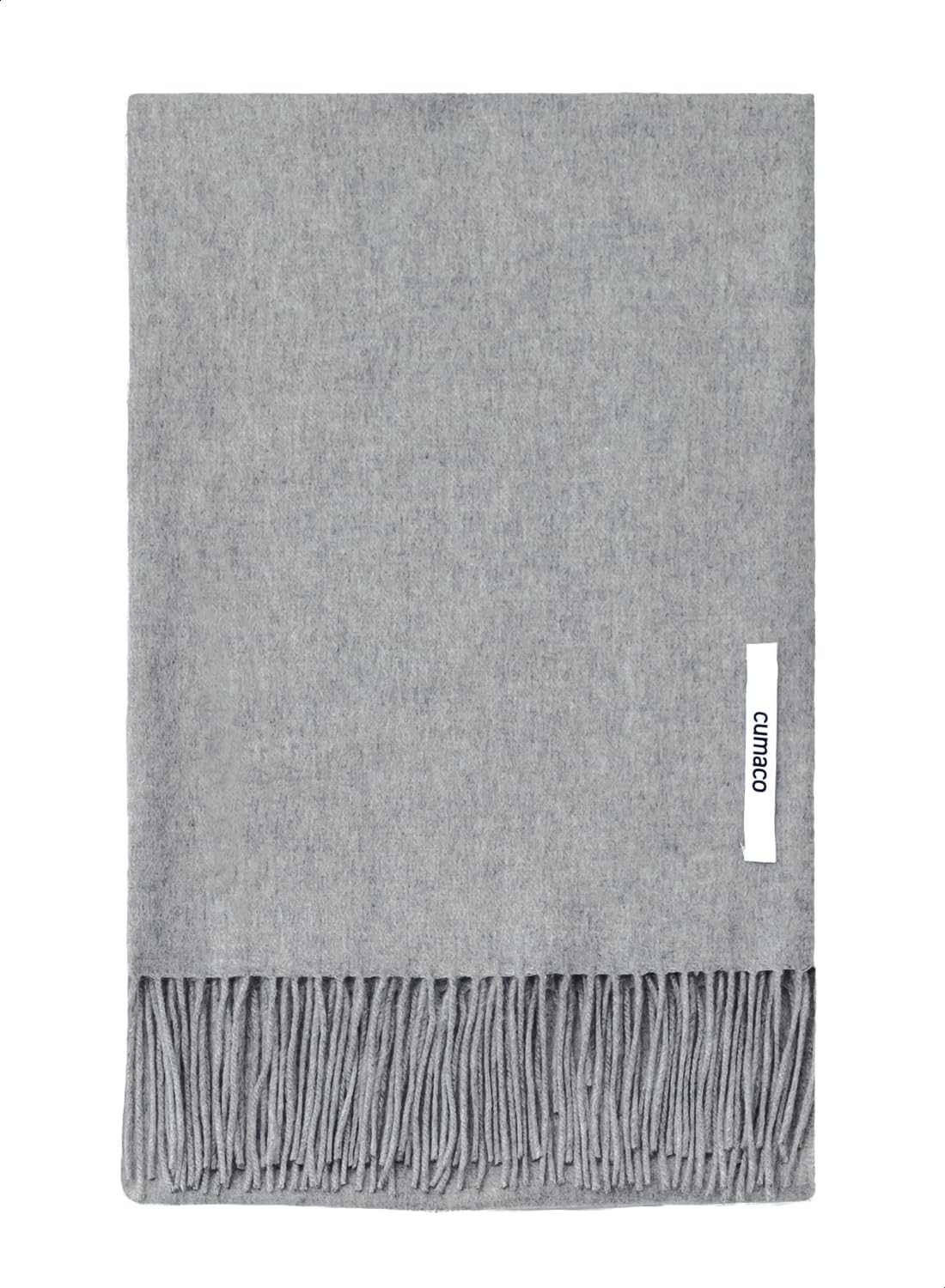 

Gray Cashmere Solid Thick Brand [cumaco] 23. 100% Stole, Color, Unisex, Large, Scarf, Name, Gift, Gray, C-A0012B-0102