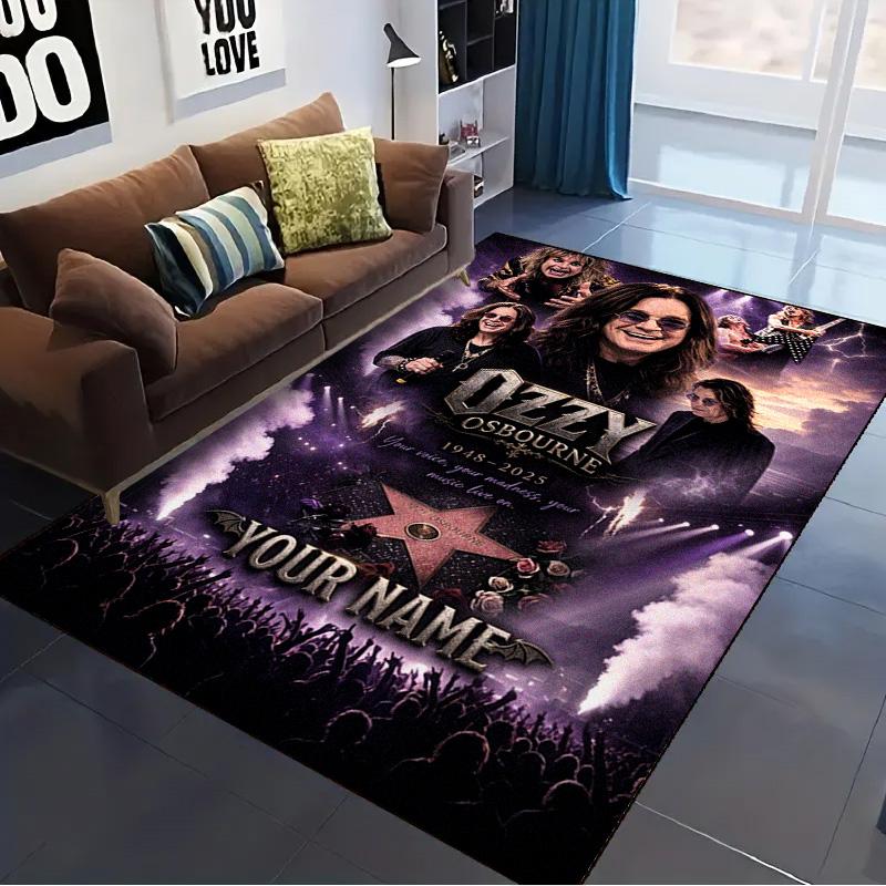Name Custom Ozzy Carpet Rug for Living Room Bedroom Home Sofa Decoration,Kids play Non-slip Floor Mat