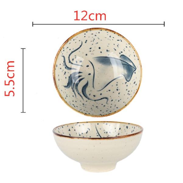 Japanese household ceramic rice bowl noodle bowl soup bowl dessert bowl Korean ice bowl creative retro tableware hat