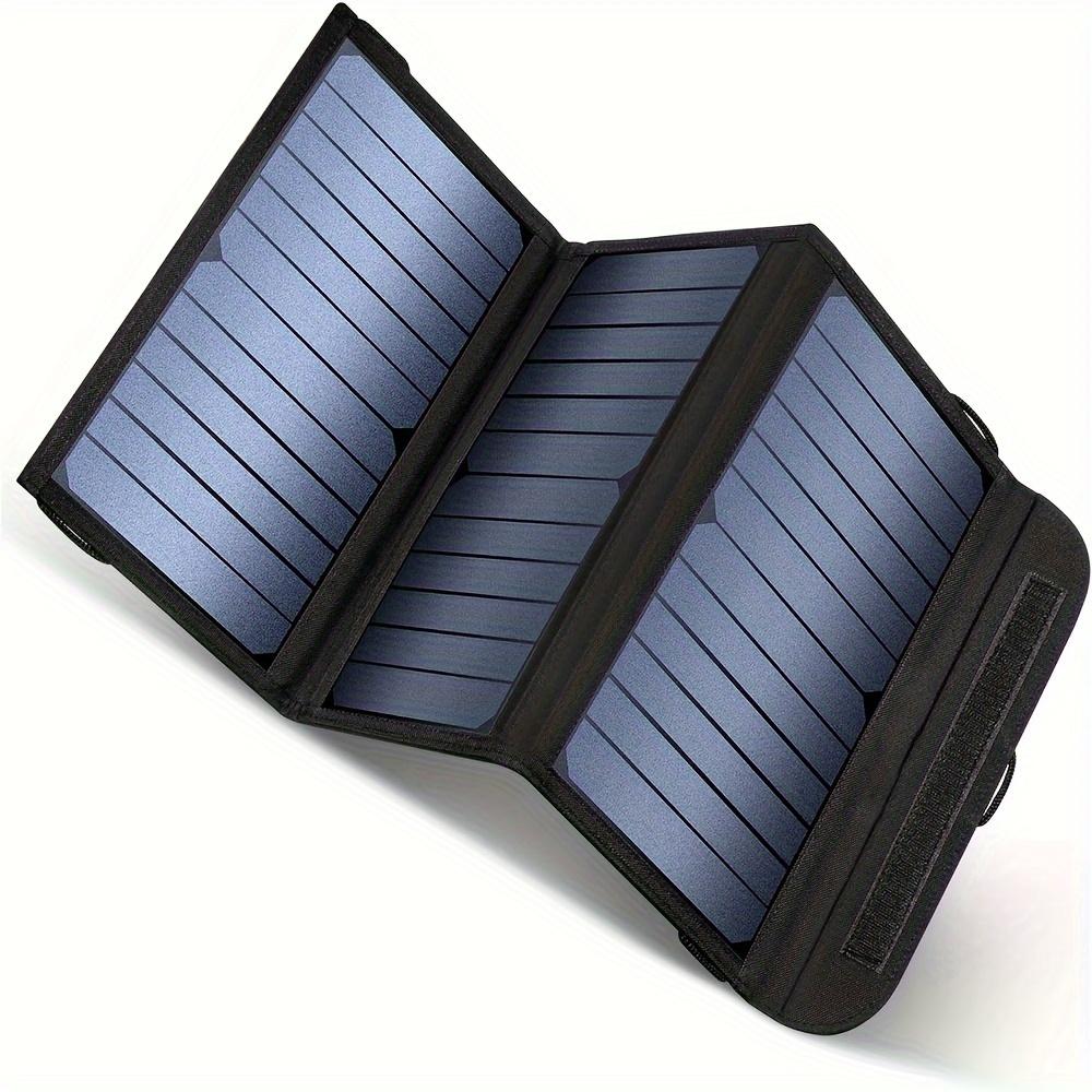 Portable Solar Charger, Solar Panel Charger Suitable for Mobile Phones, with Dual USB Output, Foldable Camping Solar Panel