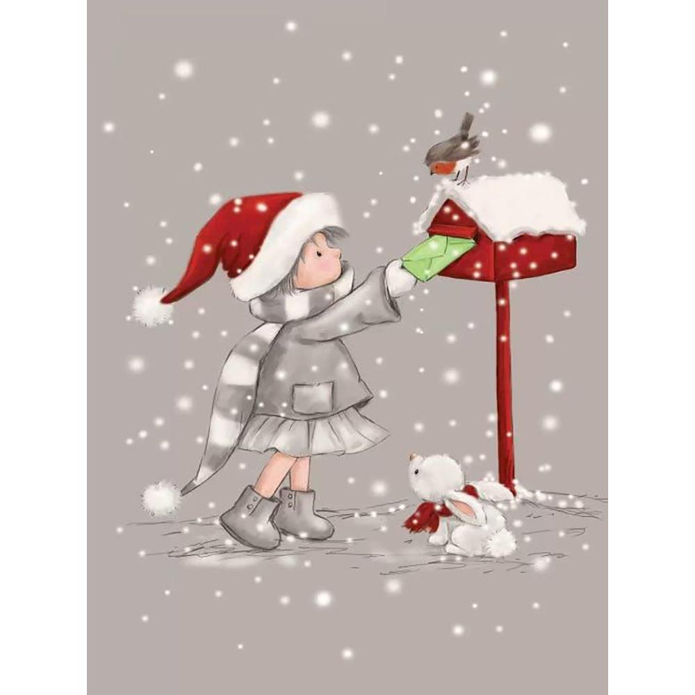 5d Diamond Painting Christmas Bear Hat Handicraft Full Square Diamond Embroidery Cross Stitch Animal Mosaic Christmas Wall Art