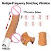 Remote Control Automatic Realistic Dildo Heating Vibrator for Women G-spot Dildo With Suction Cup Thrusting Penis Female Sex Toy