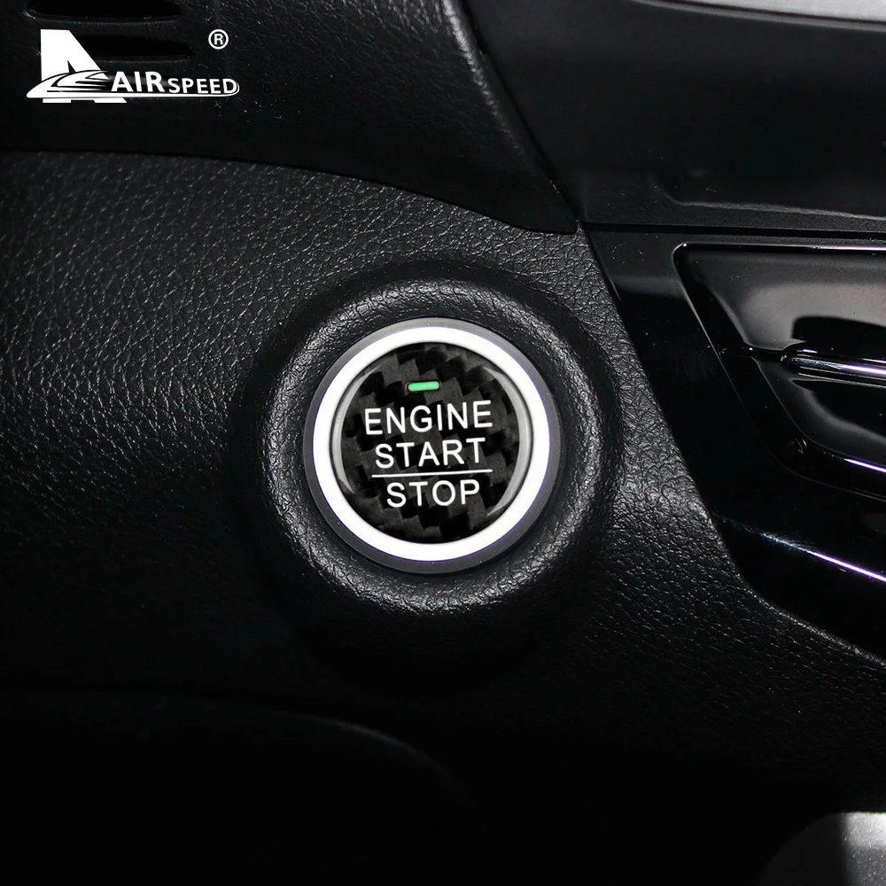 Carbon Fiber for Honda Civic IX Tourer CRV CR-V 4 Accord Accessories Interior Trim Car Engine Start Button Sticker Car Styling