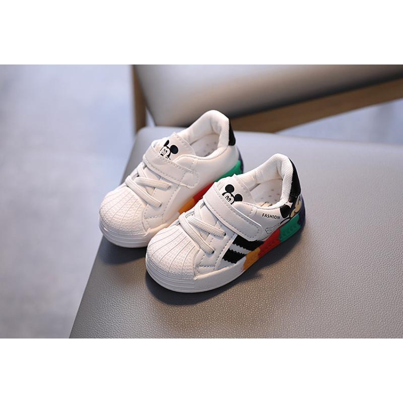 Spring and autumn toddler shoes soft baseplate shoes children single shoes little white shoes non-slip breathable 0-1-3 years and a half 2