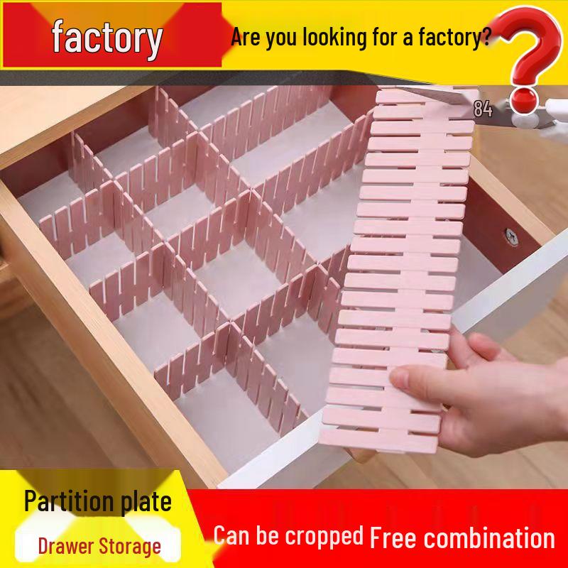 Adjustable Plastic Drawer Dividers for Wardrobe Organization