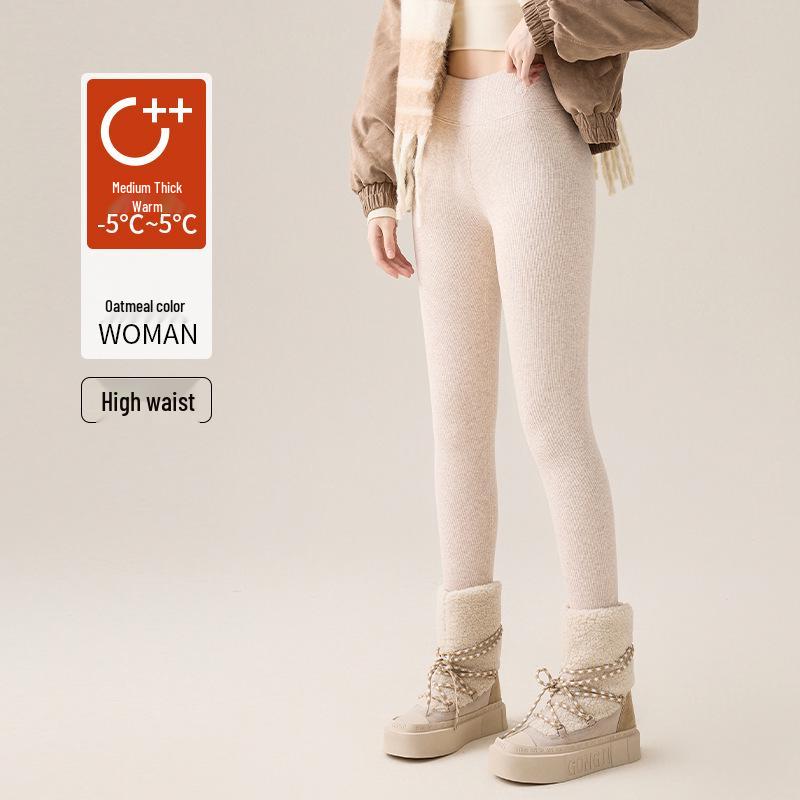 Extra Thick Plush High Waist Winter Leggings - Slimming Skinny Wool Pants for Women