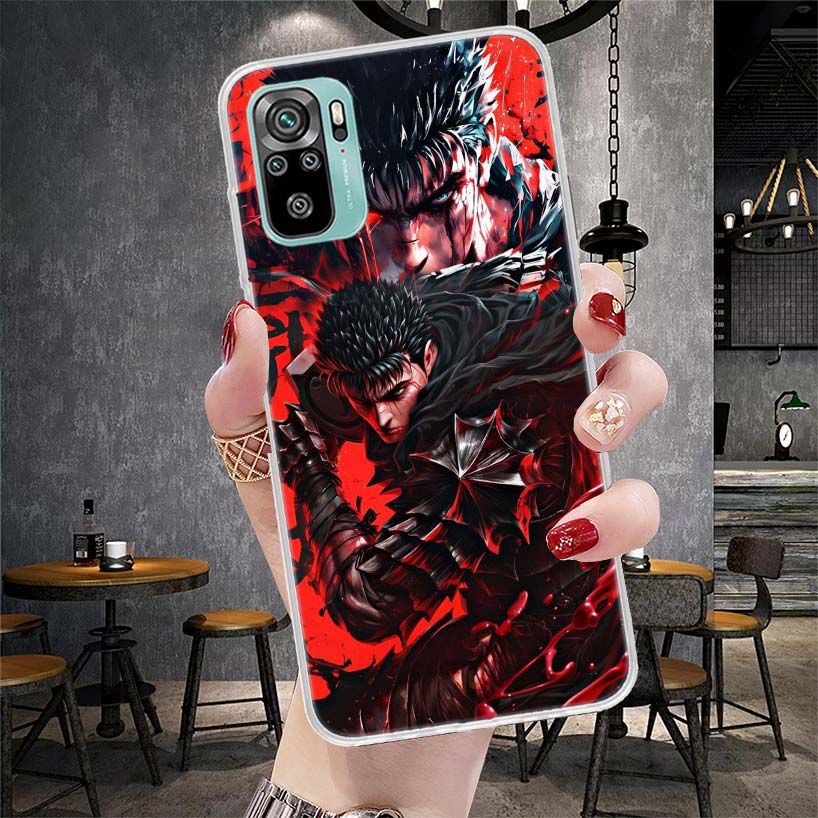 

Black White G-Guts B-Berserks Soft Phone Case For Xiaomi Redmi Note 15 14 14S 13 12 Pro Plus 12S 11 11S 11E 10 10S 11T 5G Fundas Redmi Note 12 4G