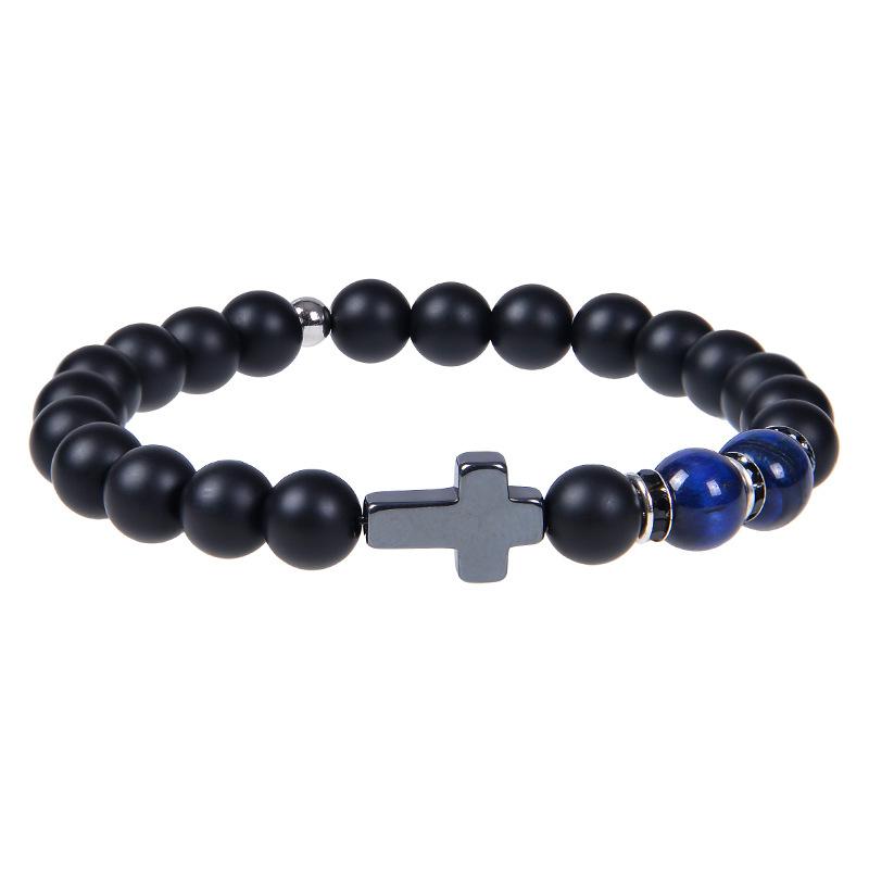 JYL TS Bracelet Cross  Elastic Beaded Invokes Faith & Guardian Energy