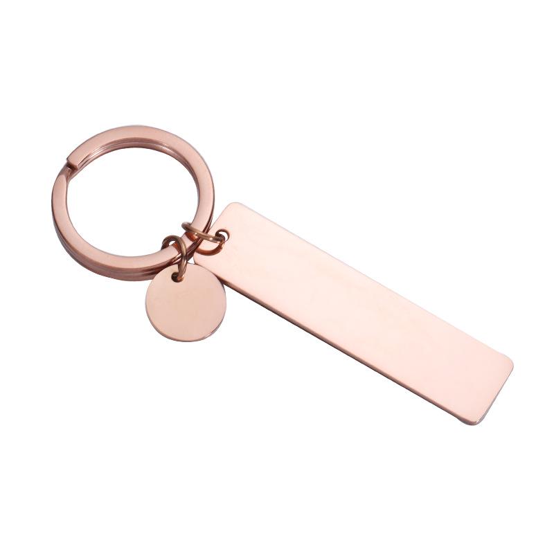 Breloc cu oglindă rotundă din oțel inoxidabil cu pandantiv DIY