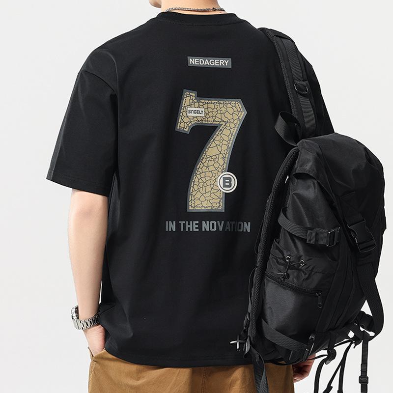 Latest Summer Mens Round Neck Short T-shirt Short Sleeve Thin Everyday Youth Half-sleeved Blouse