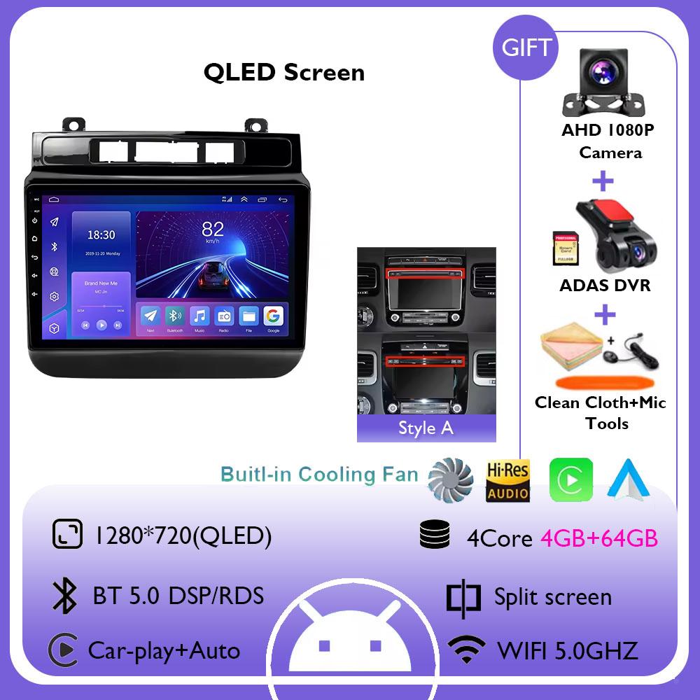 Android 14 Car Multimedia Player For Volkswagen VW Touareg 2012 2013 2014 2016 2018 wireless Carplay Android Auto 4G+WIFI