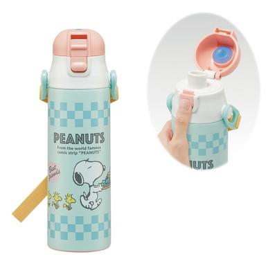 Skater Stainless Steel Water Bottle Direct Drinking 580ml Snoopy 80s Cafe Lightweight Type Girls Cool Water Bottle Sports Bottle Cute Kids Children