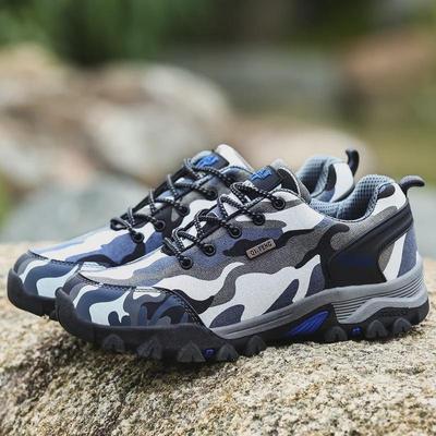 Herren Camouflage Rutschfeste Wanderschuhe - Große Größe, Modisch, Schnürschuhe, Outdoor Reiseschuhe