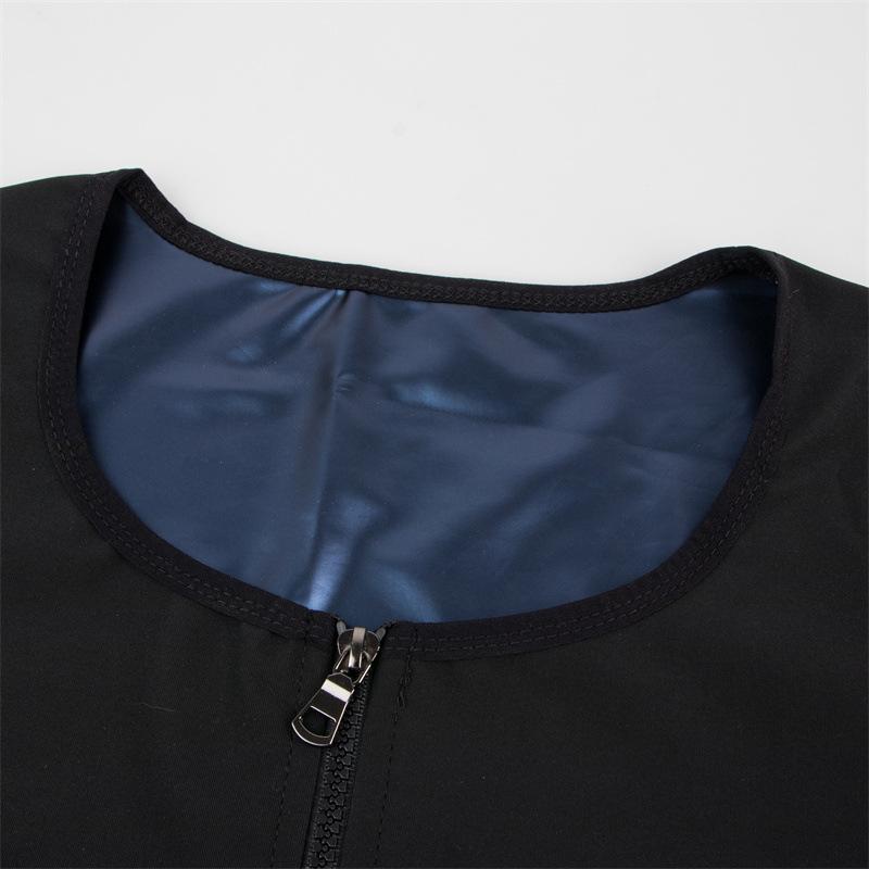 Frauen Yoga Trainingsanzug Laufsport Fitness Kurzarm Shapewear Bauch Burst Schweiß Korsett