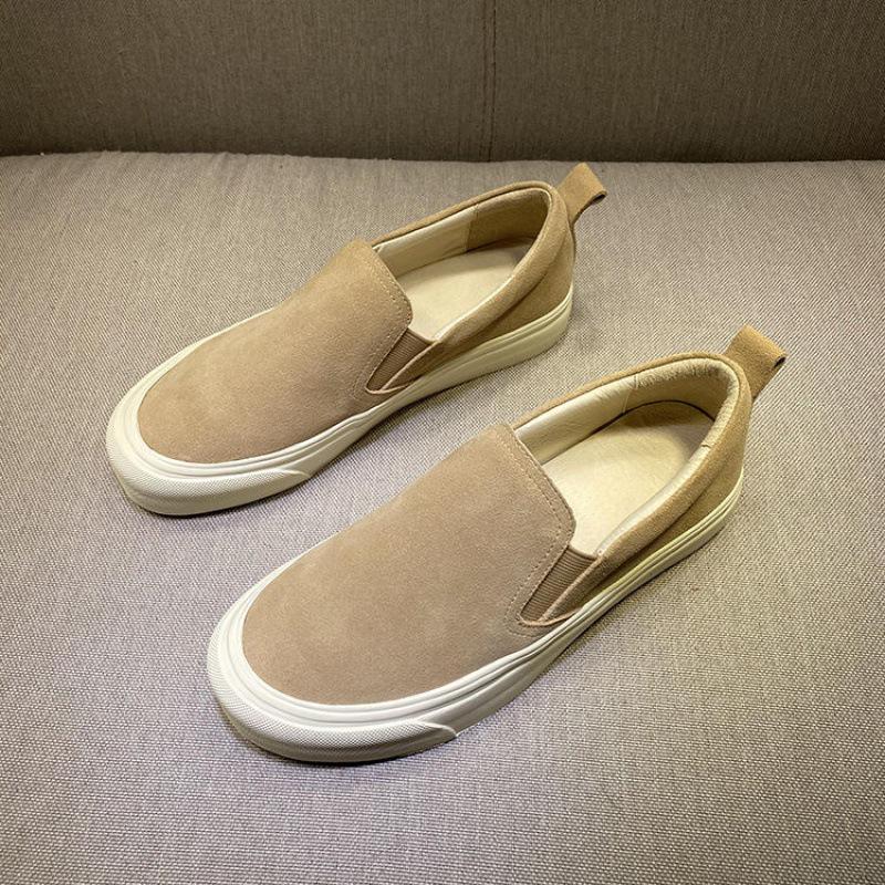 

Лоферы женские в британском стиле из кожи, весна 2025, новые повседневные туфли на одной педали, кексовая платформа, ленивые туфли прилив 40