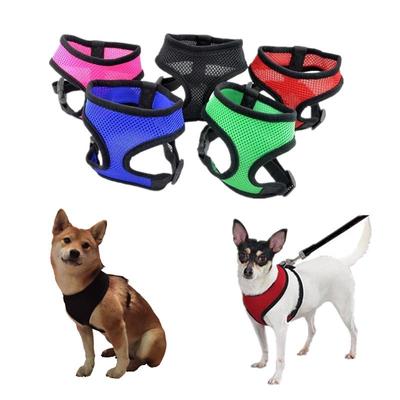 1PC regolabile, morbido e traspirante, imbracatura per il controllo degli animali domestici, gilet in rete di nylon, cinturino da addestramento per collare per cani