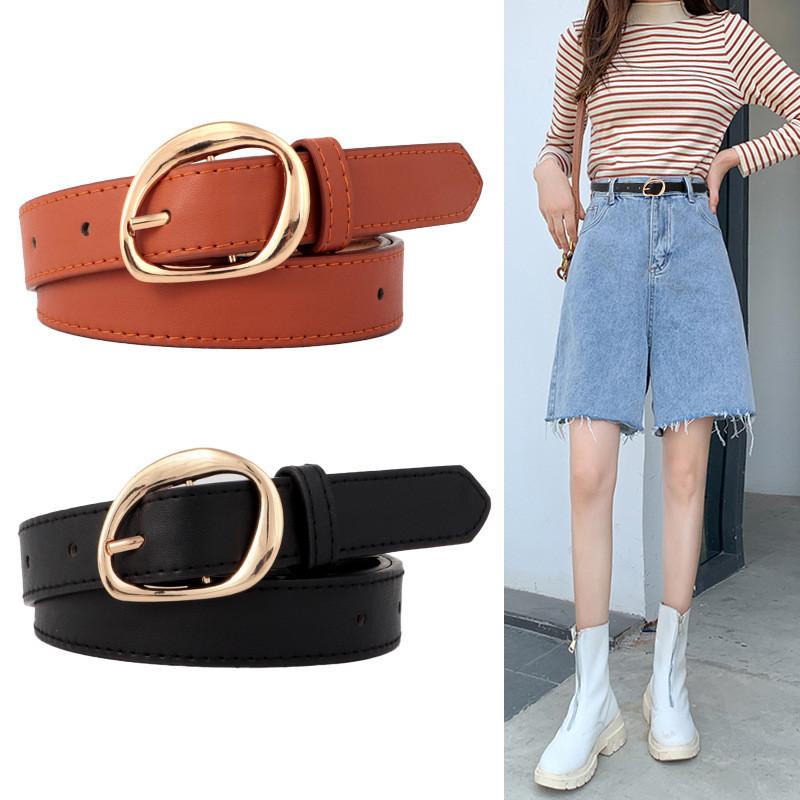 Belt Leather Vintage Women Versatile Decorative Waistband Casual Jeans Strap