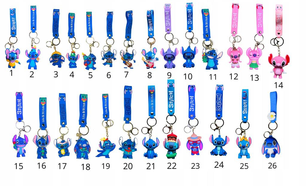 Stitch Keychain With Strap Disney Lilo And Stitch Disney Keychain
