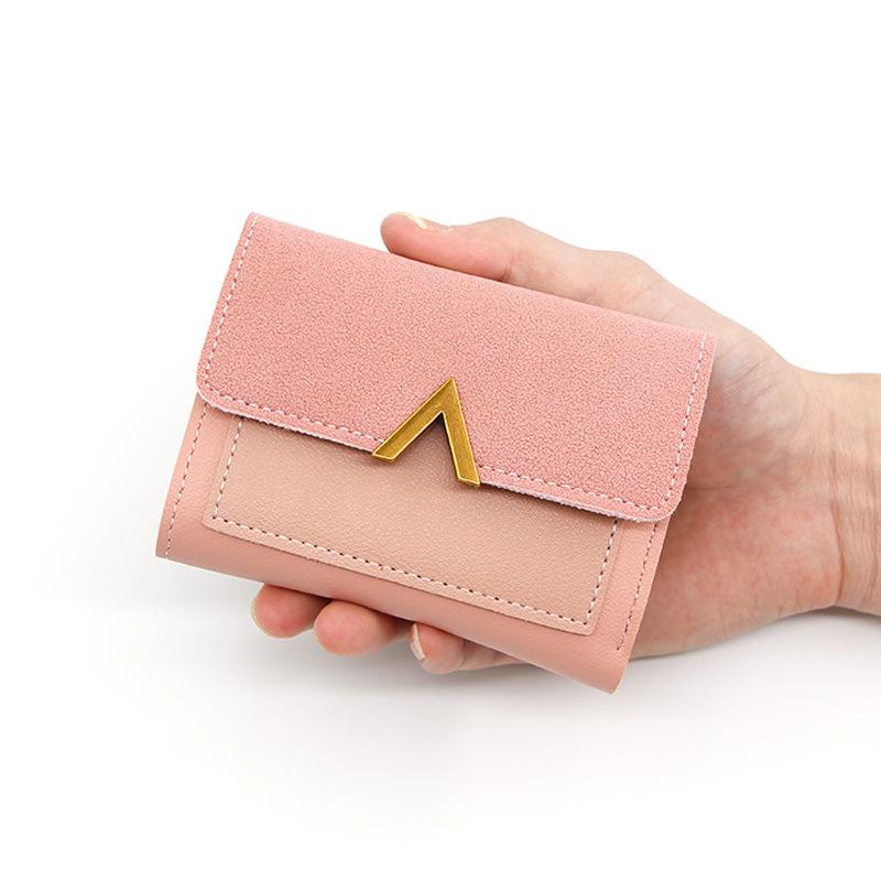 Korean Style Women's Tri-fold Wallet: Short, Multi-Card Slot Mini Card Holder
