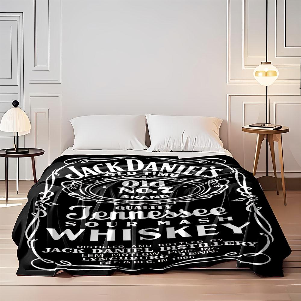 Jack Daniel's Whiskey Print for all seasons blanket lunch break throw gift