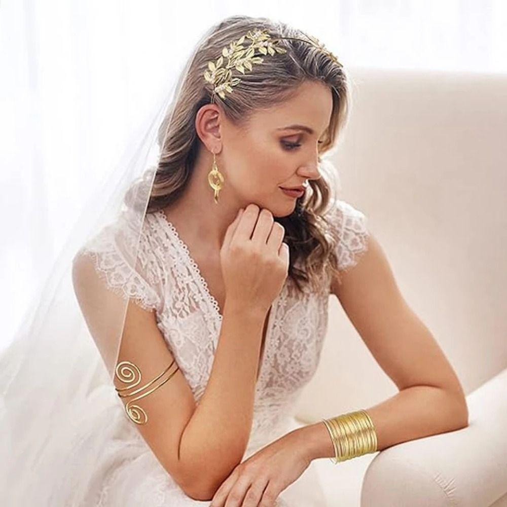 Bridal Earrings Greek Goddess Hair Jewelry Baroque Rhinestone Jewelry Set  Party Dress Up